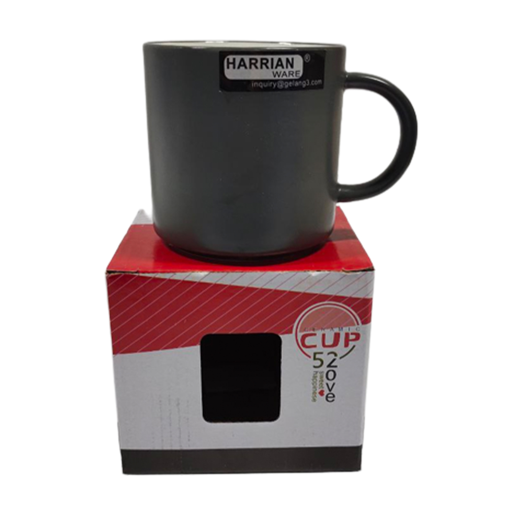 MUG PORCELAIN 12OZ (GREY) G730